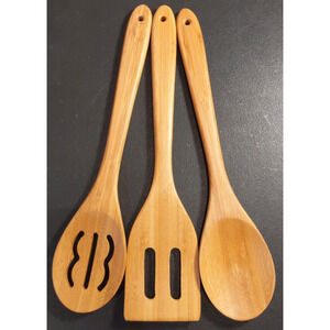 Niagra Cutlery 3 Piece Wooden Set - 2 Spoons & 1 patula Serving Set - NEW
